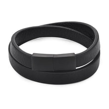 Load image into Gallery viewer, Black Leather Bracelet xx