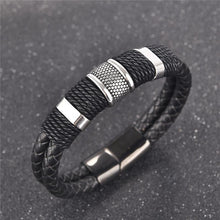 Load image into Gallery viewer, Braid Woven Black/Brown Leather xx