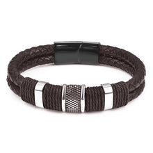 Load image into Gallery viewer, Braid Woven Black/Brown Leather xx