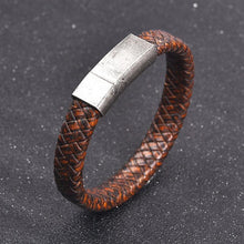 Load image into Gallery viewer, Brown Braided Leather X