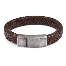 Load image into Gallery viewer, Brown Braided Leather X
