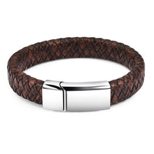 Load image into Gallery viewer, Brown Braided Leather X
