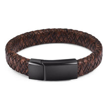 Load image into Gallery viewer, Brown Braided Leather X