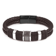 Load image into Gallery viewer, Genuine Leather Bracelet  Black / Brown / Blue /Red Color xx