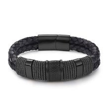 Load image into Gallery viewer, Genuine Leather Bracelet  Black / Brown / Blue /Red Color xx