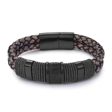 Load image into Gallery viewer, Genuine Leather Bracelet  Black / Brown / Blue /Red Color xx