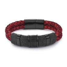 Load image into Gallery viewer, Genuine Leather Bracelet  Black / Brown / Blue /Red Color xx