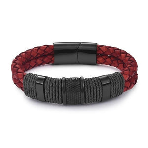 Genuine Leather Bracelet  Black / Brown / Blue /Red Color xx