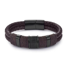 Load image into Gallery viewer, Genuine Leather Bracelet  Black / Brown / Blue /Red Color xx