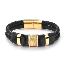 Load image into Gallery viewer, Genuine Leather Bracelet  Black / Brown / Blue /Red Color xx