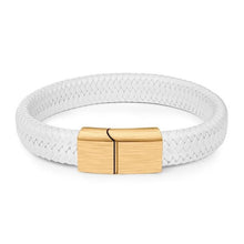 Load image into Gallery viewer, White Leather Bracelet Silver/Gold/Rose X