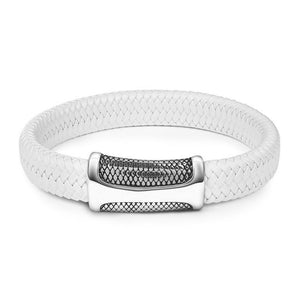 White Leather Bracelet Silver/Gold/Rose X